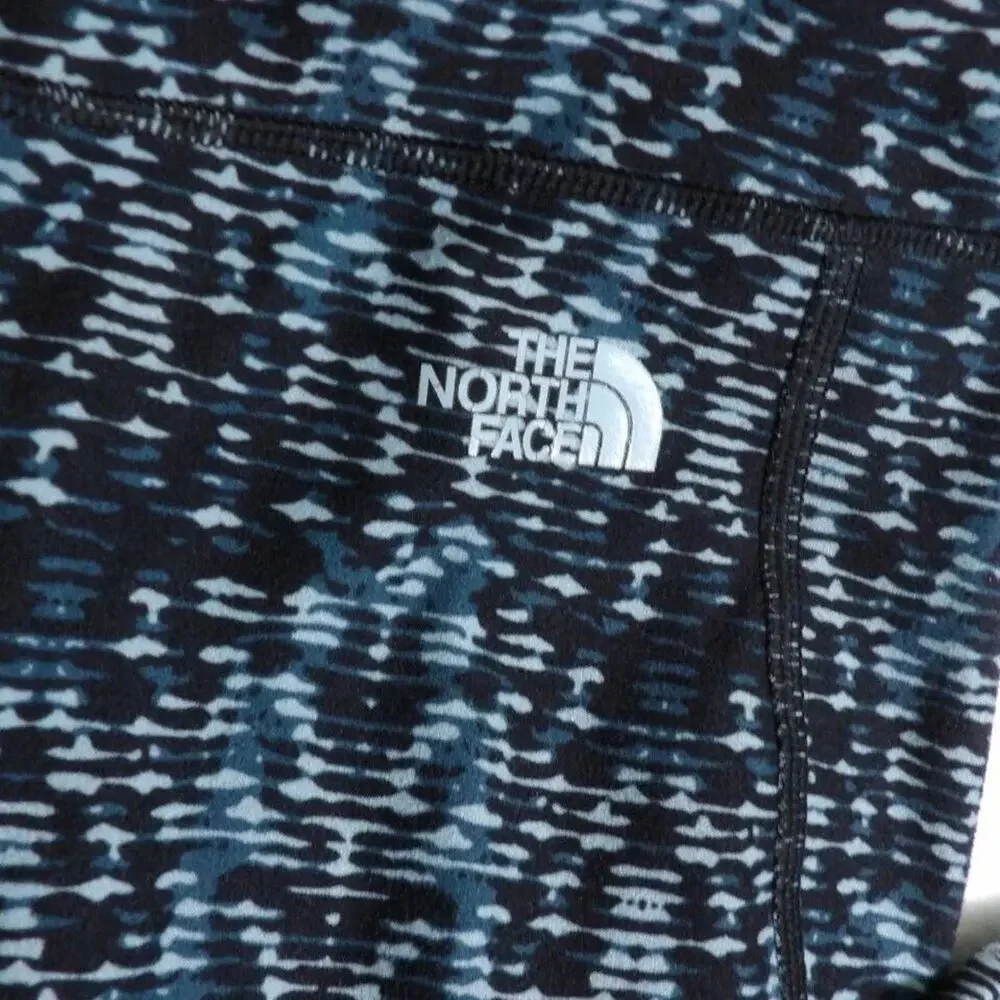 The North Face Womens Medium Blue Black Leggings Activewear‎ Athleisure Abstract